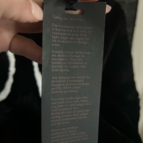 Linda Richard’s Luxury black rabbit fur LOVE sweatshirt size XS NWT - Picture 3 of 12